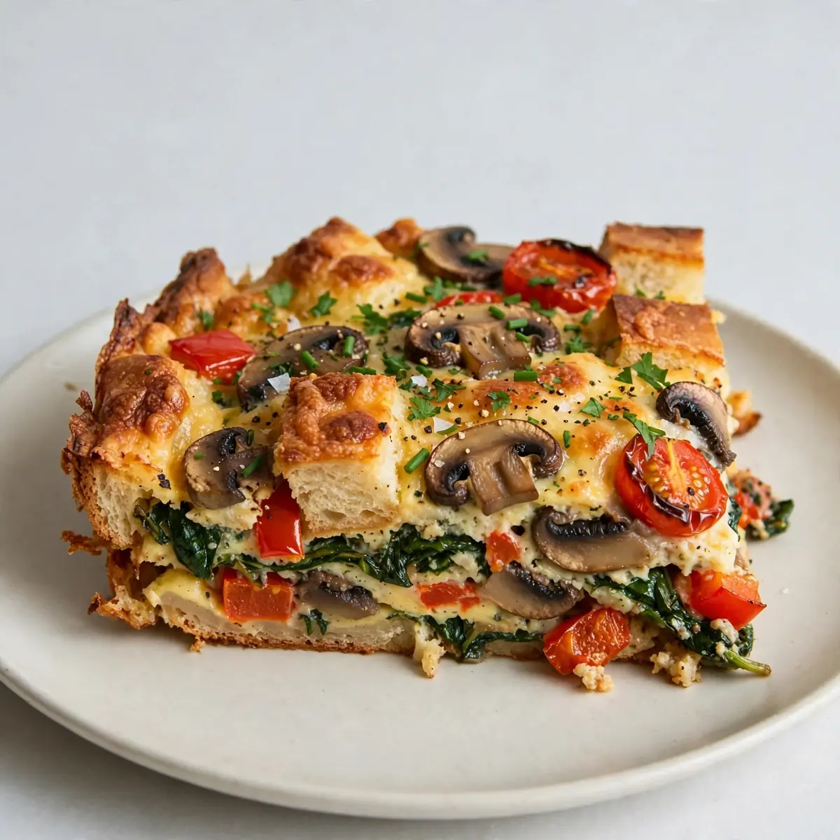 Einfache Vegetarische Breakfast Strata: Schnell & Vorbereitet