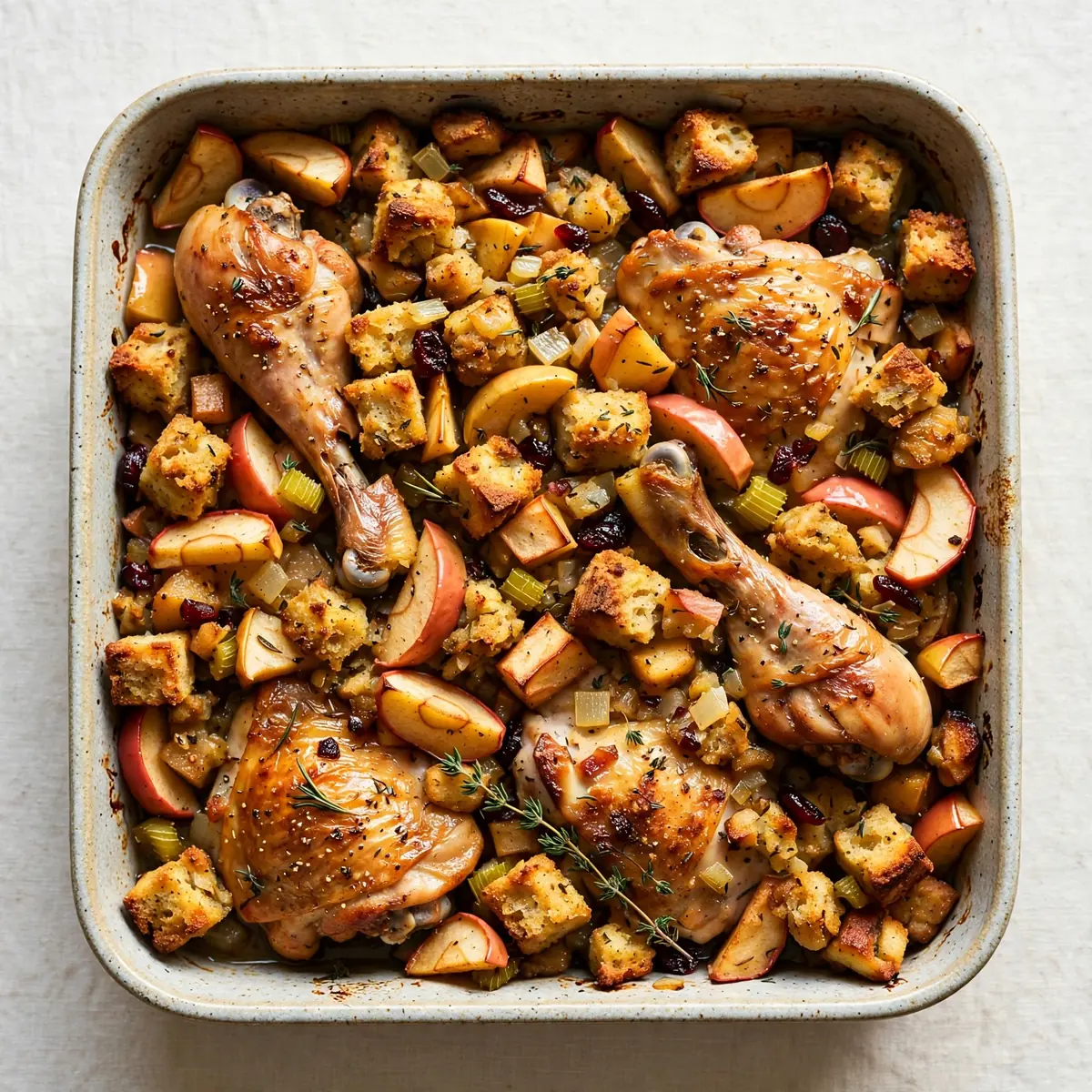 Herbstliche Apple Chicken and Stuffing Bake Schnell