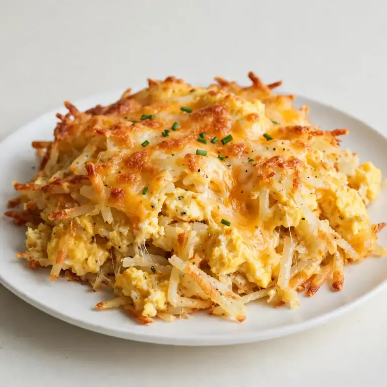 Schneller Käse Hash Brown Egg Bake für Familien