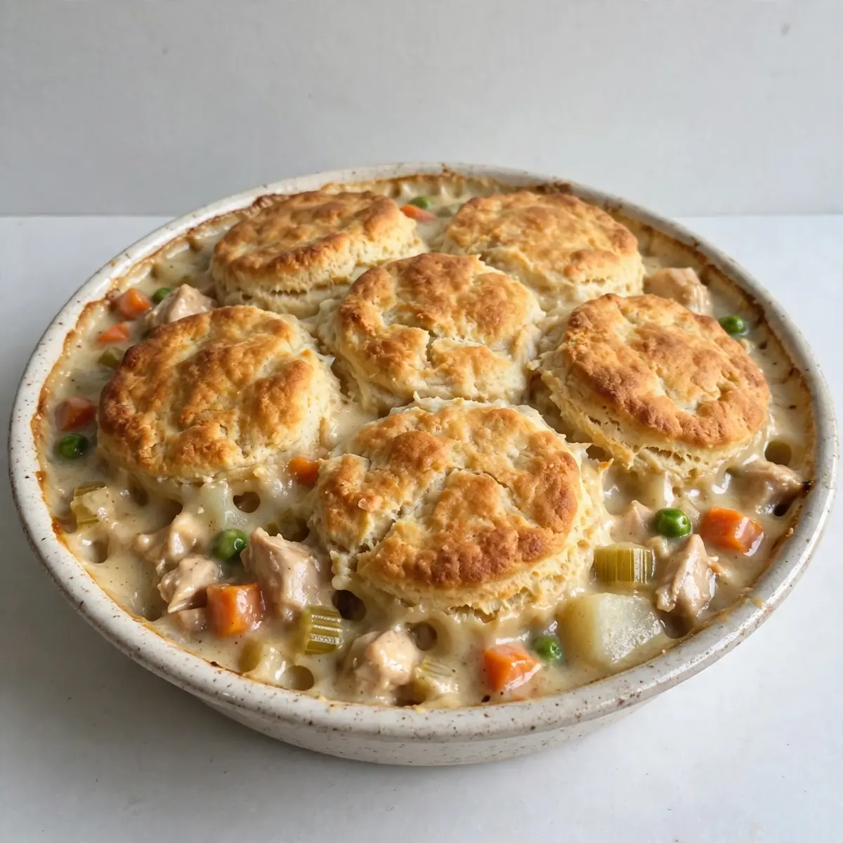 Schnelles Chicken Pot Pie Mit Biscuit-Topping