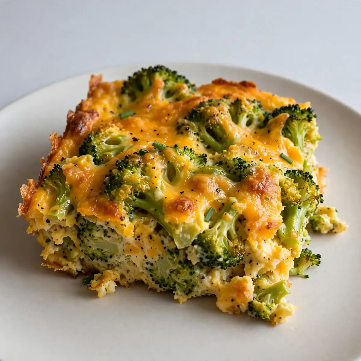 Schnelles Familienessen Brokkoli Cheddar Breakfast Bake