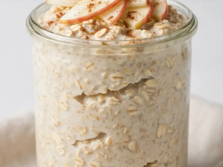 Über Nacht Haferbrei mit Apfel und Zimt