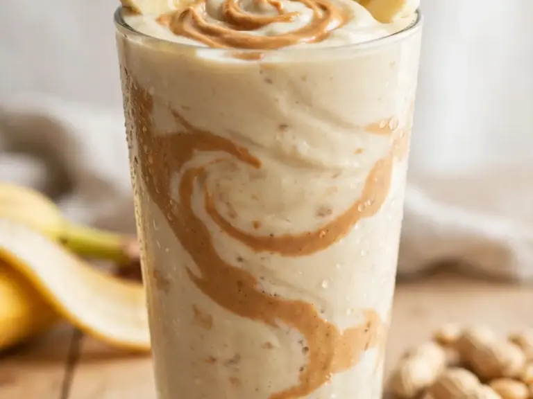 Blitzsmoothie mit Banane und Erdnussbutter
