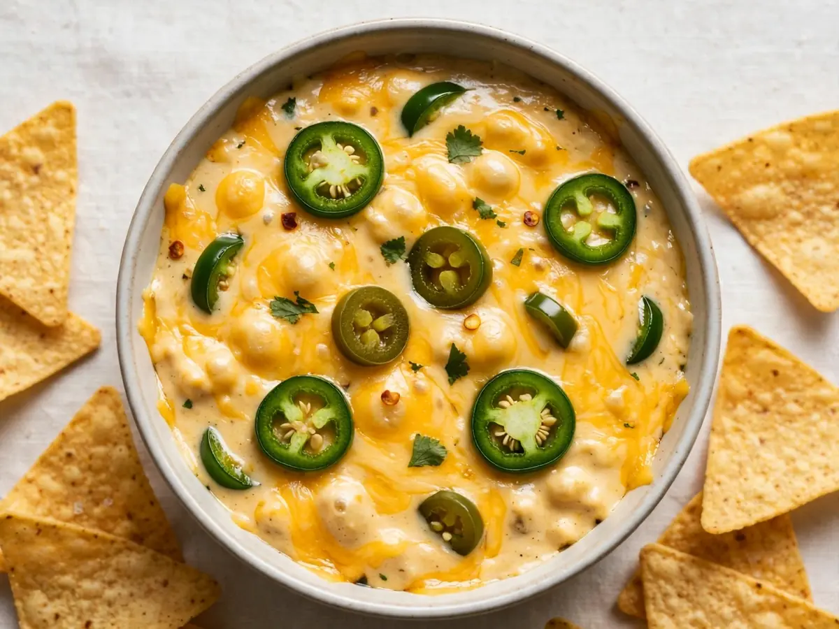 Nacho-Dip mit Käse und Jalapeños